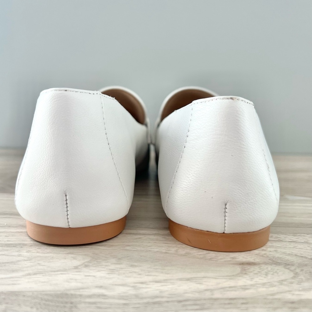 Stuart Weitzman Payson Leather Loafers | White | Size 5 - Picture 8 of 11